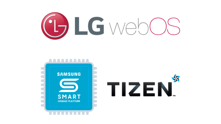 LG webOS & Samsung Smart logos